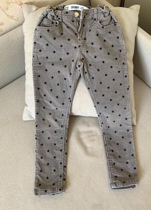 Джинсы из микровельвета на 6-7 р, 122 см