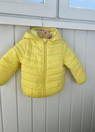 Дитяча куртка жовта 86-92см