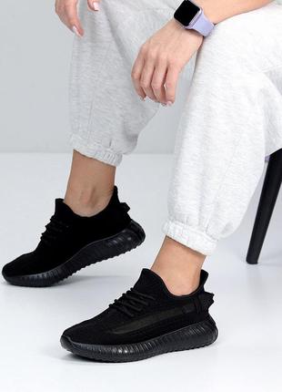 Качественные недорие женские кроссовки, на каждый день в черном цвете, материал текстиль, хит продаж7 фото