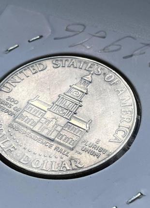 Монета сша ½ доллара, 1976 року, 200 років незалежності сша, без мітки монетного двору3 фото