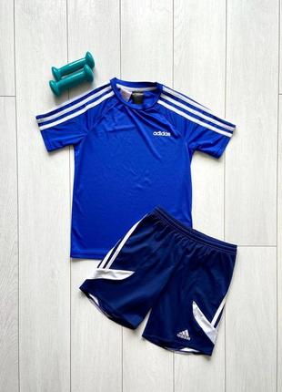 Спортивный костюм adidas на мальчика шорты и футболка комплект подростковый