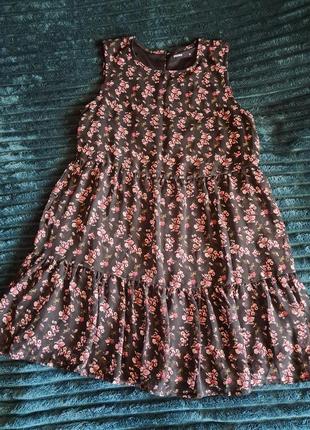 Платье софт с цветочками