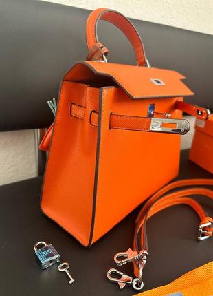 Сумочка hermes kelly 25 orange7 фото