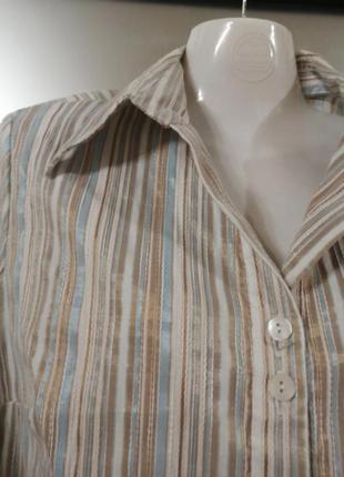 Полоска винтажная рубашка в полоску, туречковая м/ l4 фото