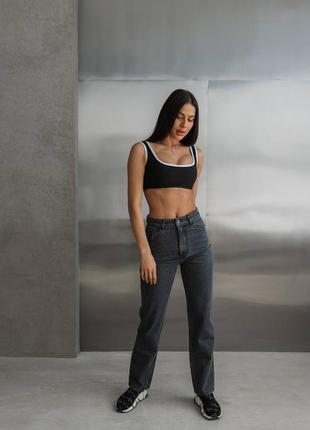 Джинсы женские темно серые