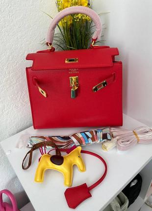 Сумочка hermes kelly 25 red