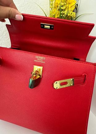 Сумочка hermes kelly 25 red6 фото