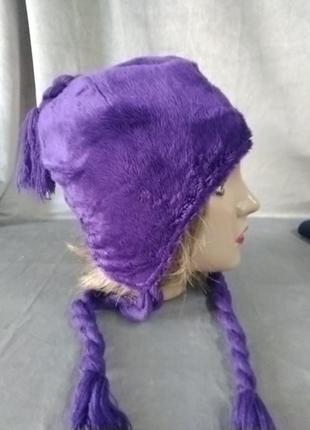 Шапка для девочки на флисе