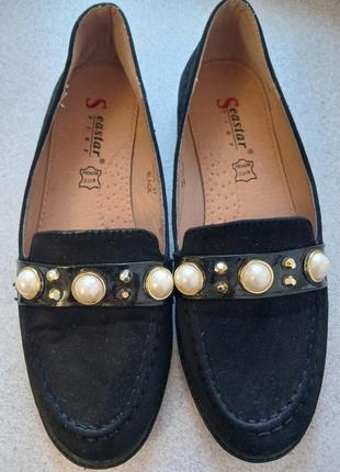 Туфли макасины лрферы 37 жемчужинами