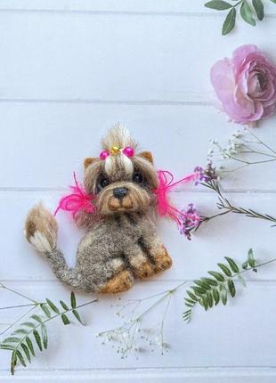 Брошка "йоркширський тер'єр"