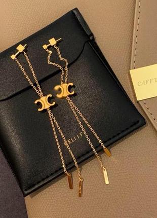 Серьги в стиле celine