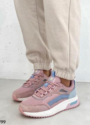 Легкие кроссовки из замши и текстиля для спорта бега фитнеса и спортзала