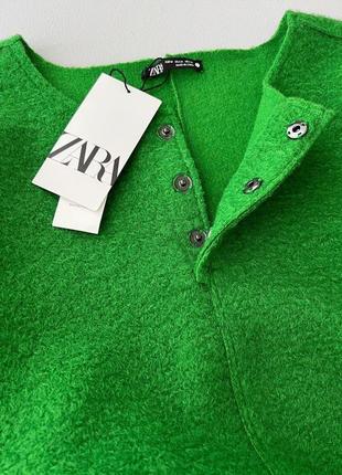 Zara свитшот зеленый2 фото