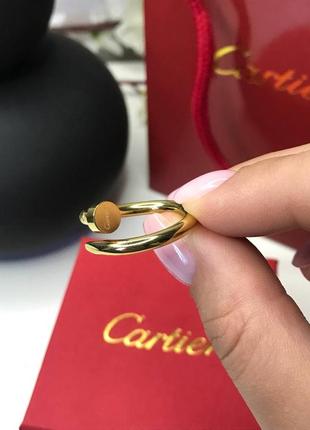 Брендове кільце в стилі cartier у позолоті