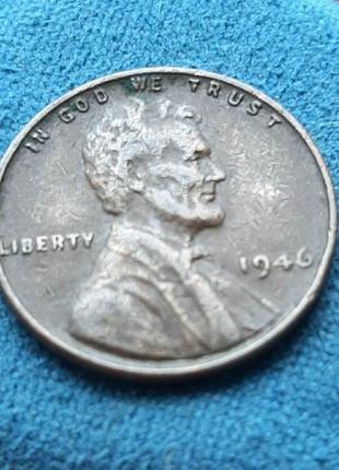 Монета сша 1 цент, 1946 года6 фото