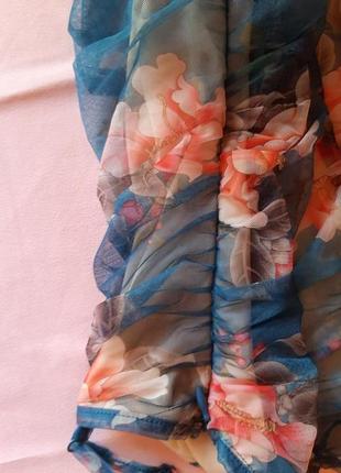 Платье-мини в бельевом стиле с драпировками5 фото