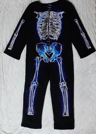 Карнавальный новогодний костюм скелет на хеллоуин1 фото