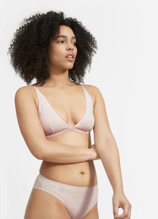 Бюстгальтер f&amp;f cotton triangle bralette in pale pink - l