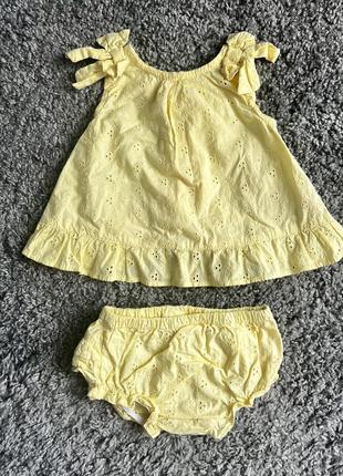 Платье-боди боди из прошвы 62-68 см2 фото