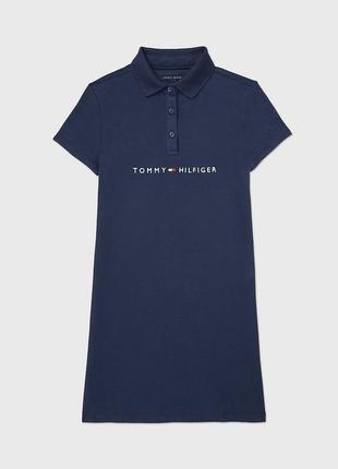 Оригінальна сукня поло kids' embroidered tommy hilfiger logo polo dress