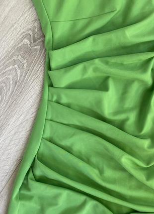 Зеленое платье rinascimento  made in italy xl миди3 фото
