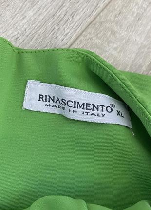 Зелене плаття rinascimento made in italy xl міді4 фото