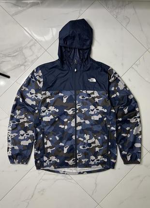 The north face blue camo jacket men’s