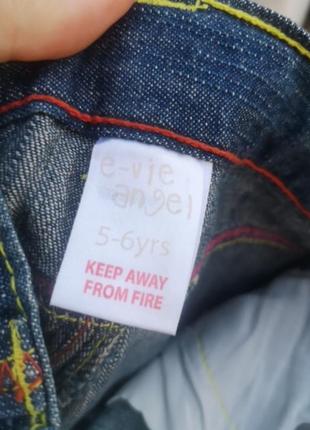 Джинсовые шорты e-vie angel на 5-6 лет4 фото