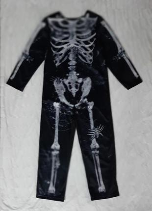 Карнавальный новогодний костюм скелет на хеллоуин