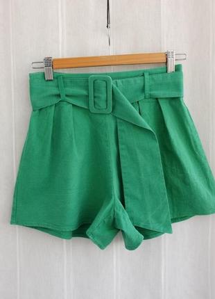 Зеленые шорты из хлопка от shein размер xs