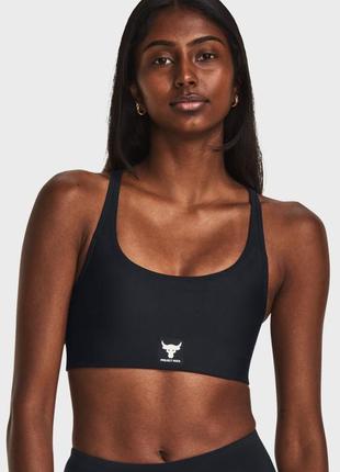 Under armour женский черный топ pjt rck all train crsock bra