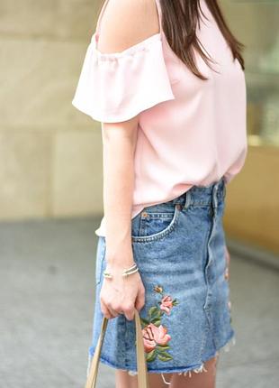Джинсовая юбка topshop, размер xxs 3