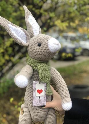 Кролик , заяц амигуруми , пасхальный кролик амигуруми ( крючком)