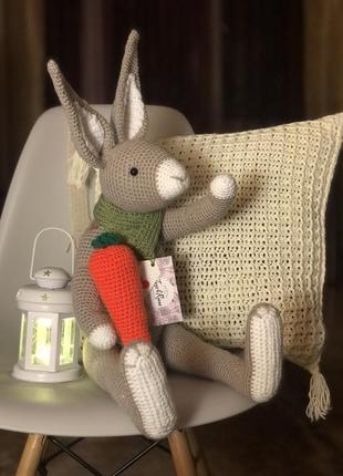 Кролик , заяц амигуруми , пасхальный кролик амигуруми ( крючком)
