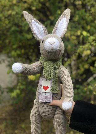 Кролик , заяц амигуруми , пасхальный кролик амигуруми ( крючком)
