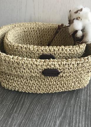 Корзинки из рафии корзинки для ванной