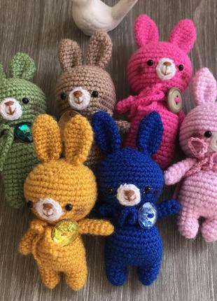 Зайчик великодня, амігурумі, зайчик гачком ручної роботи