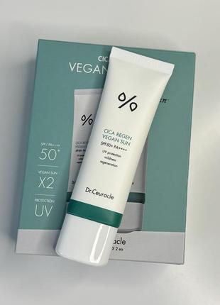 Солнцезащитный гель dr.ceuracle (dr. ceuracle) cica regen vegan sun, 50 мл1 фото