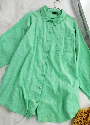 Зелена бавовняна сорочка asos