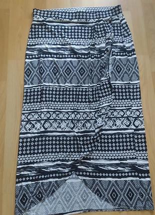 Трикотажна спідниця, міді плюс сайз