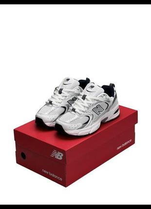 Женские кроссовки new balance 530 white silver navy premium