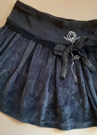 Юбка велюровая спорт-шик