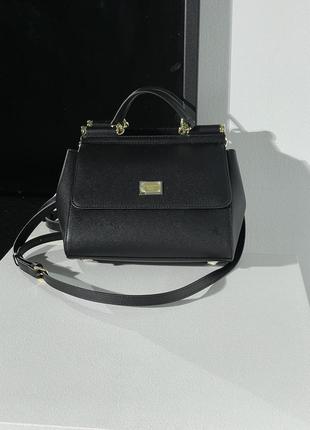 Сумка dolce&gabbana sicily medium elongated black6 фото