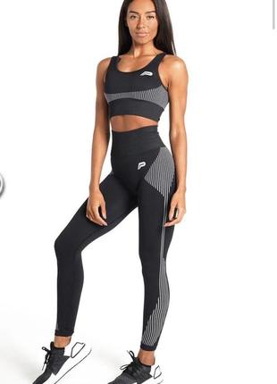 Pursue fitness   женский спортивный компрессионный комплект лосины+топ для тренировок