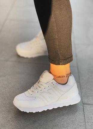 New balance classic женские кроссовки Debelанс белые кожа сеточка