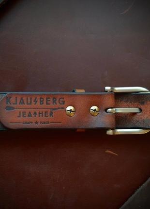 Кожаный ремень klausberg leather7 фото