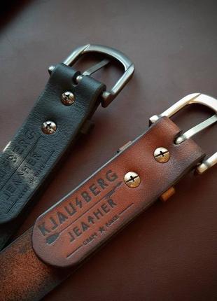 Кожаный ремень klausberg leather9 фото