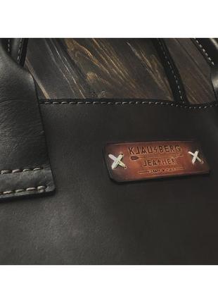Кожаная женская сумка через плече шоппер klausberg leather6 фото
