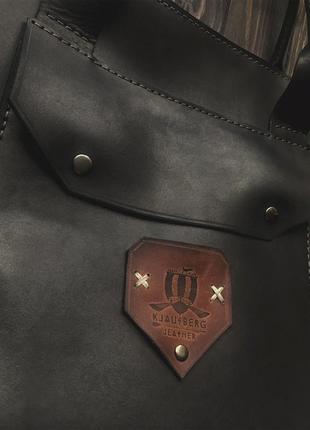 Шкіряна жіноча сумка шопер klausberg leather5 фото