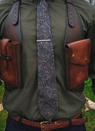 Кожаные портупеи с подсумками ручной работы klausberg leather3 фото